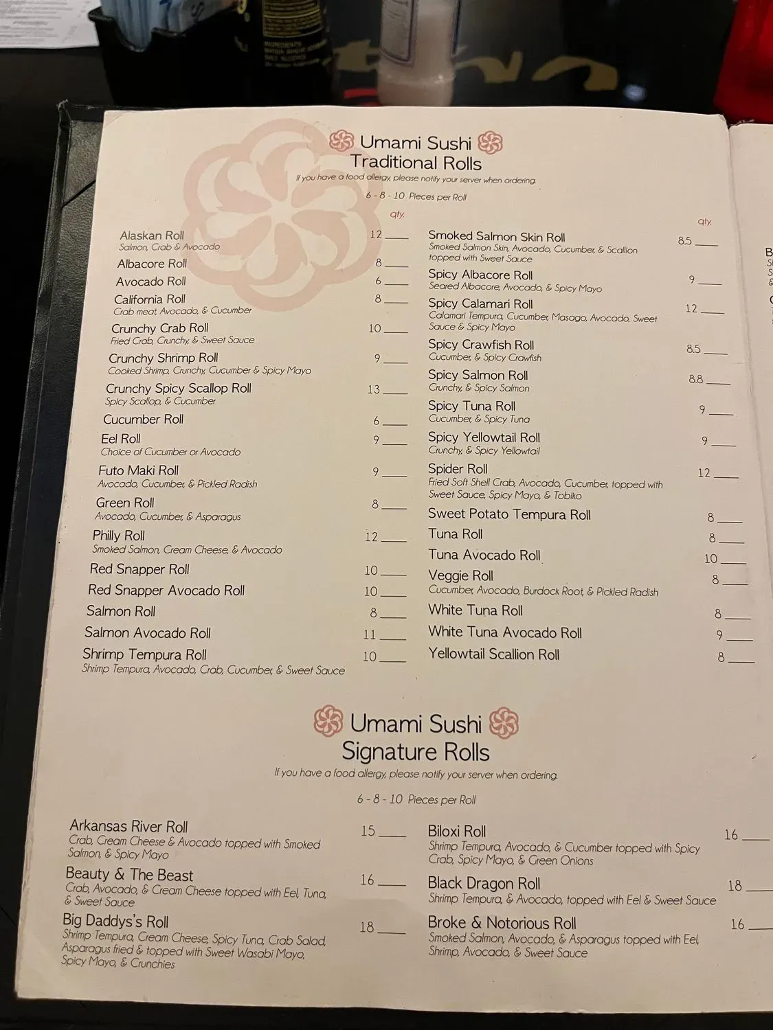 Menu 5