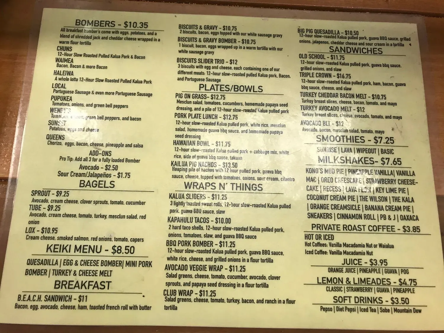 Menu 5