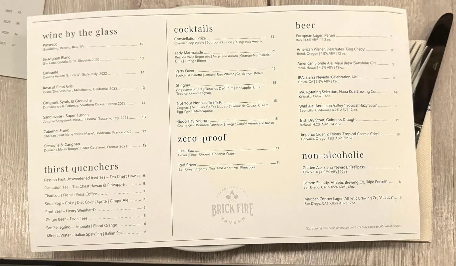 Menu 1