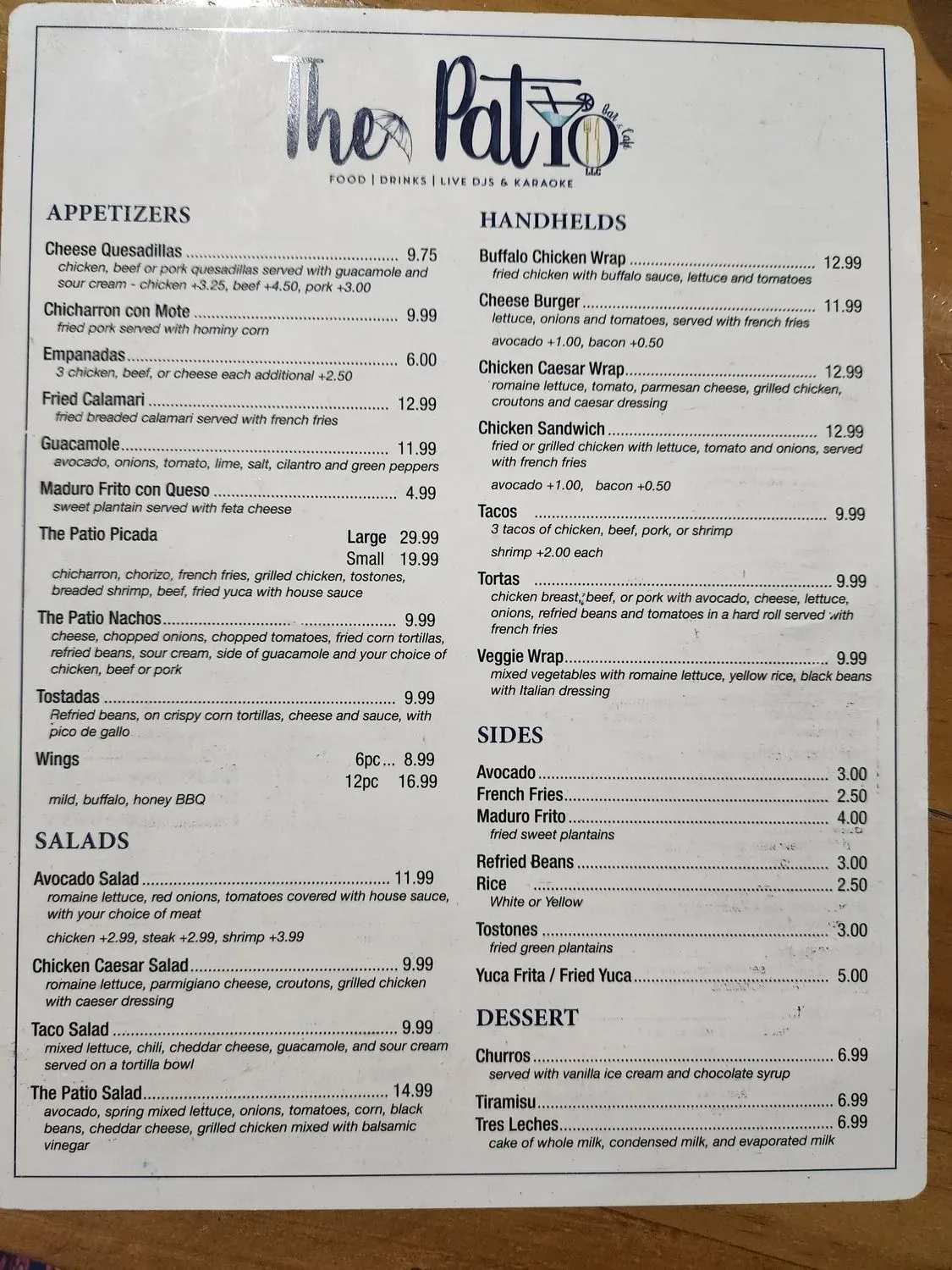 Menu 1