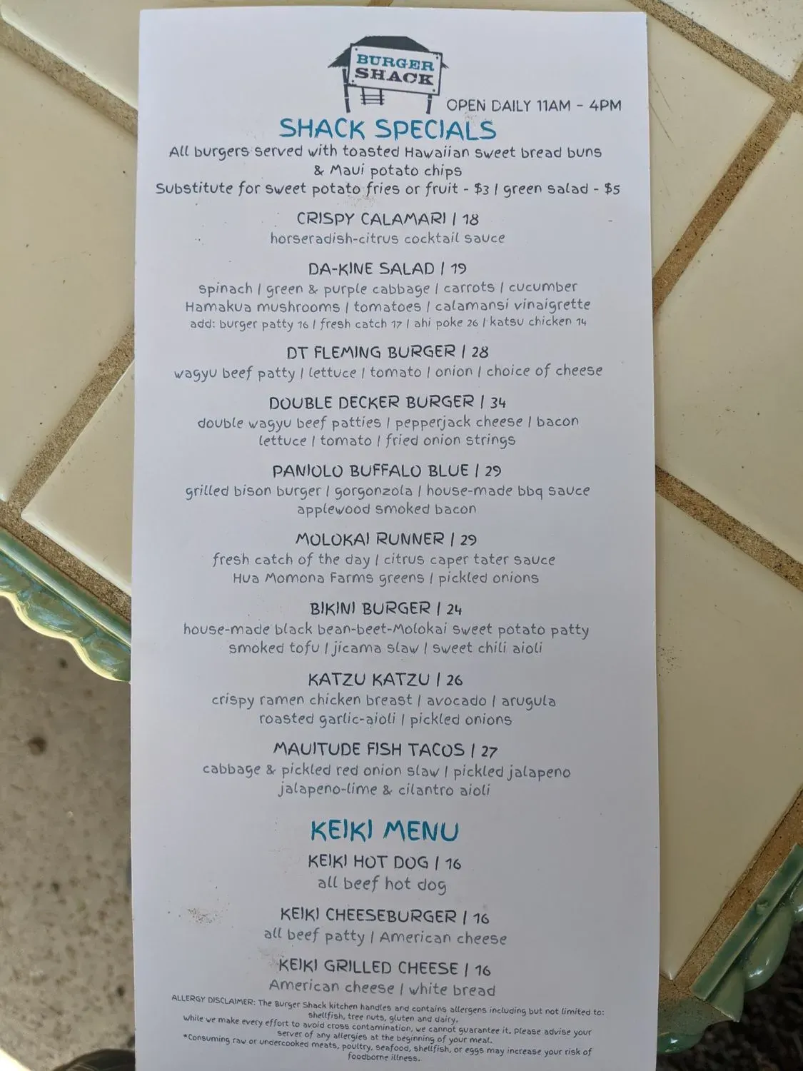 Menu 5