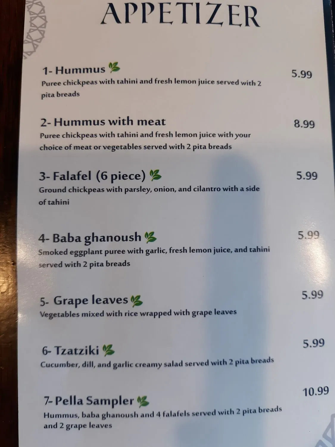 Menu 5