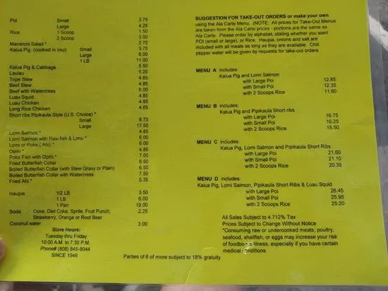 Menu 5