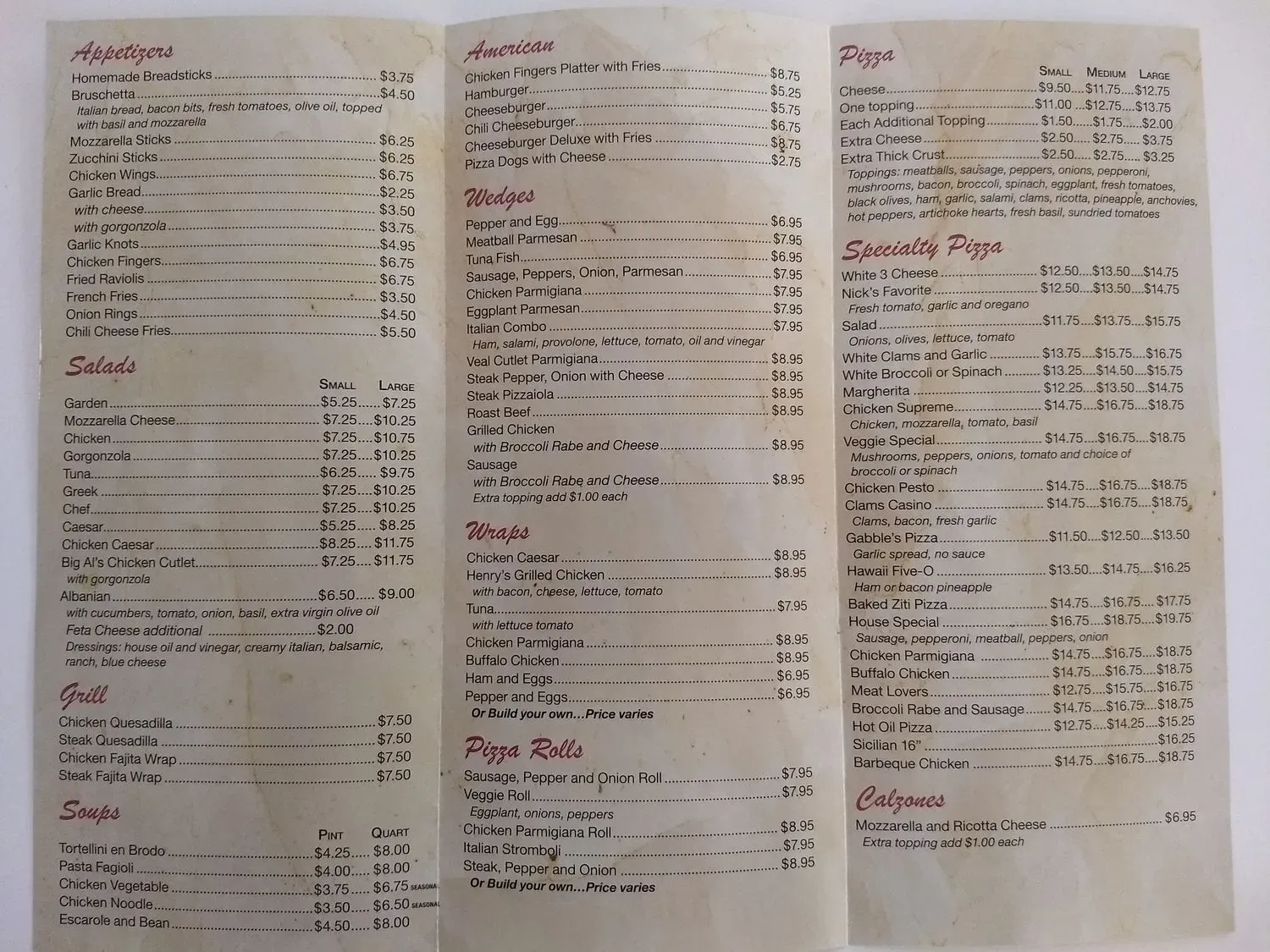 Menu 1