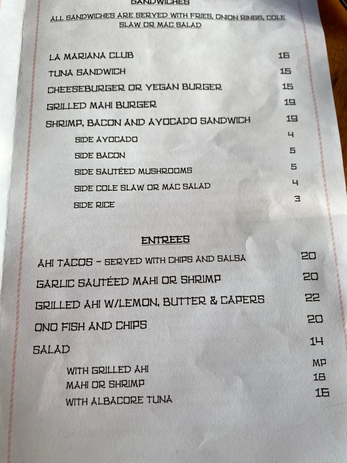 Menu 5