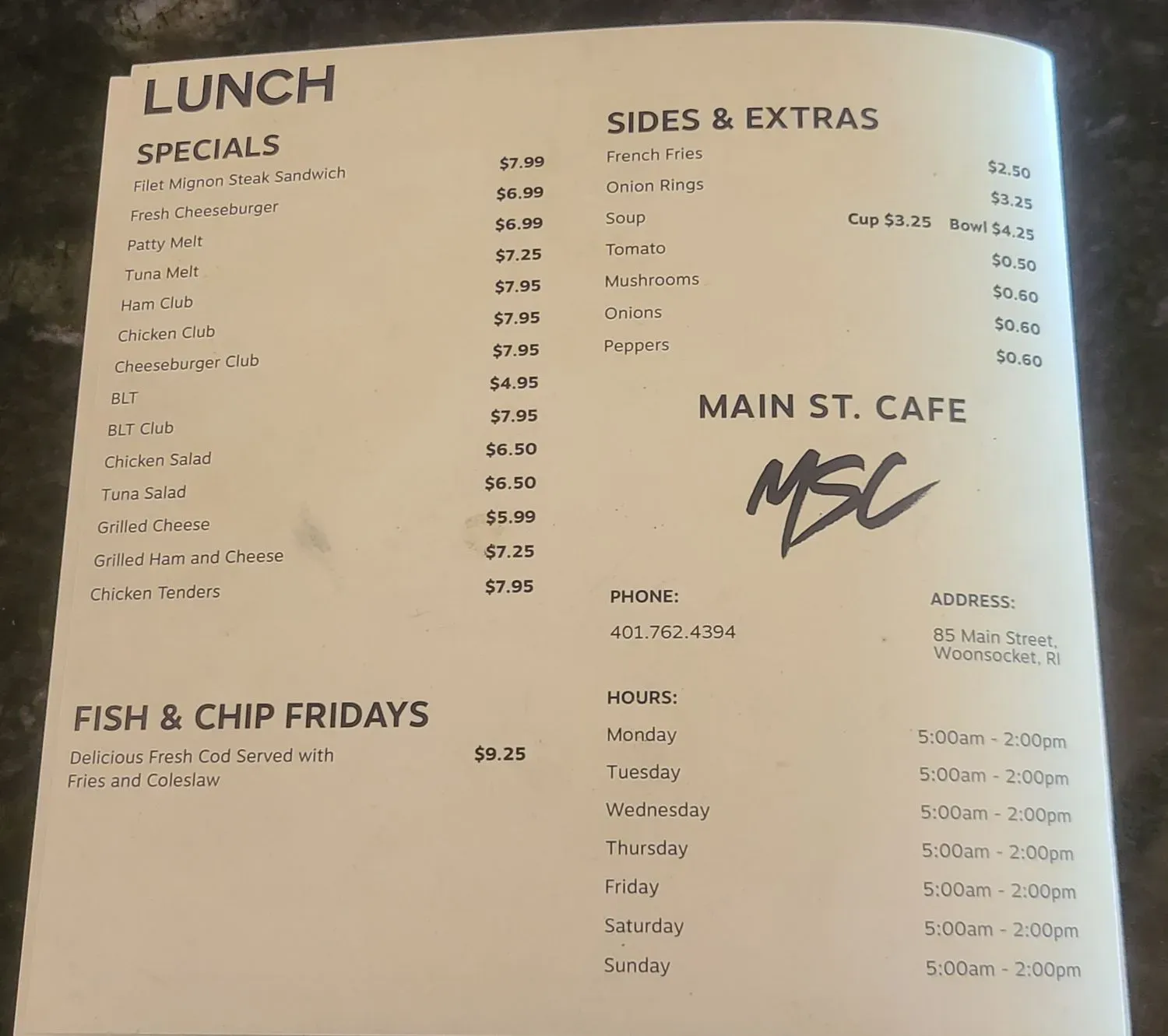 Menu 1