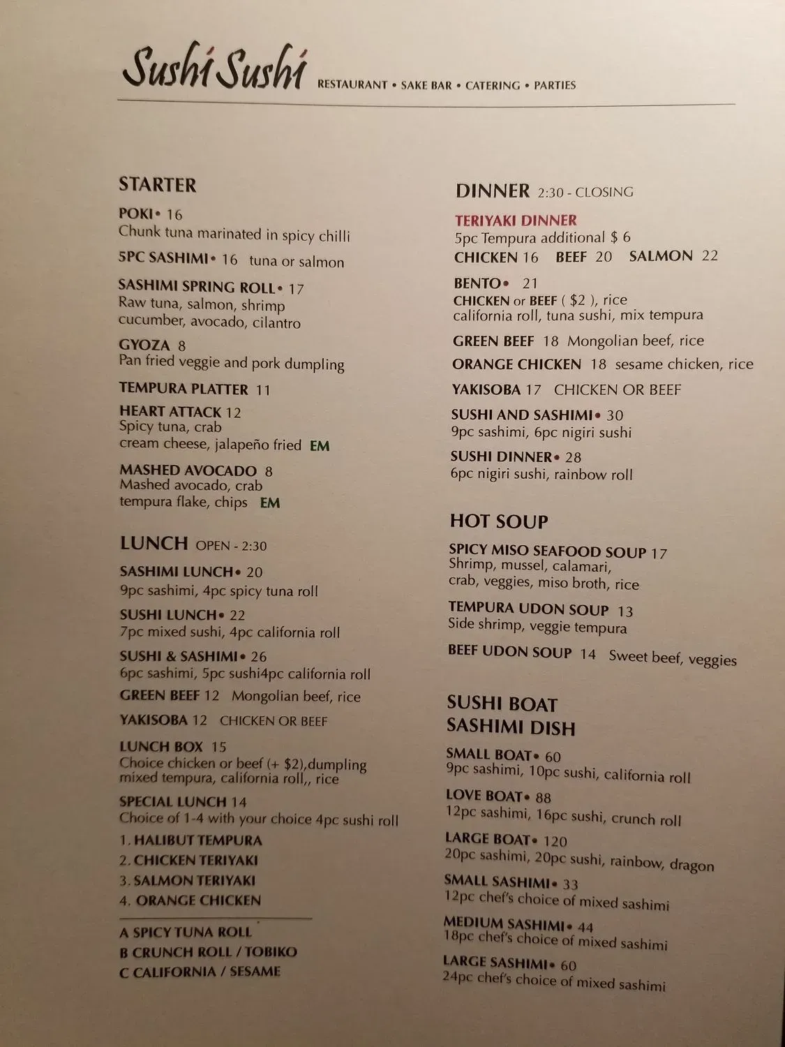 Menu 1