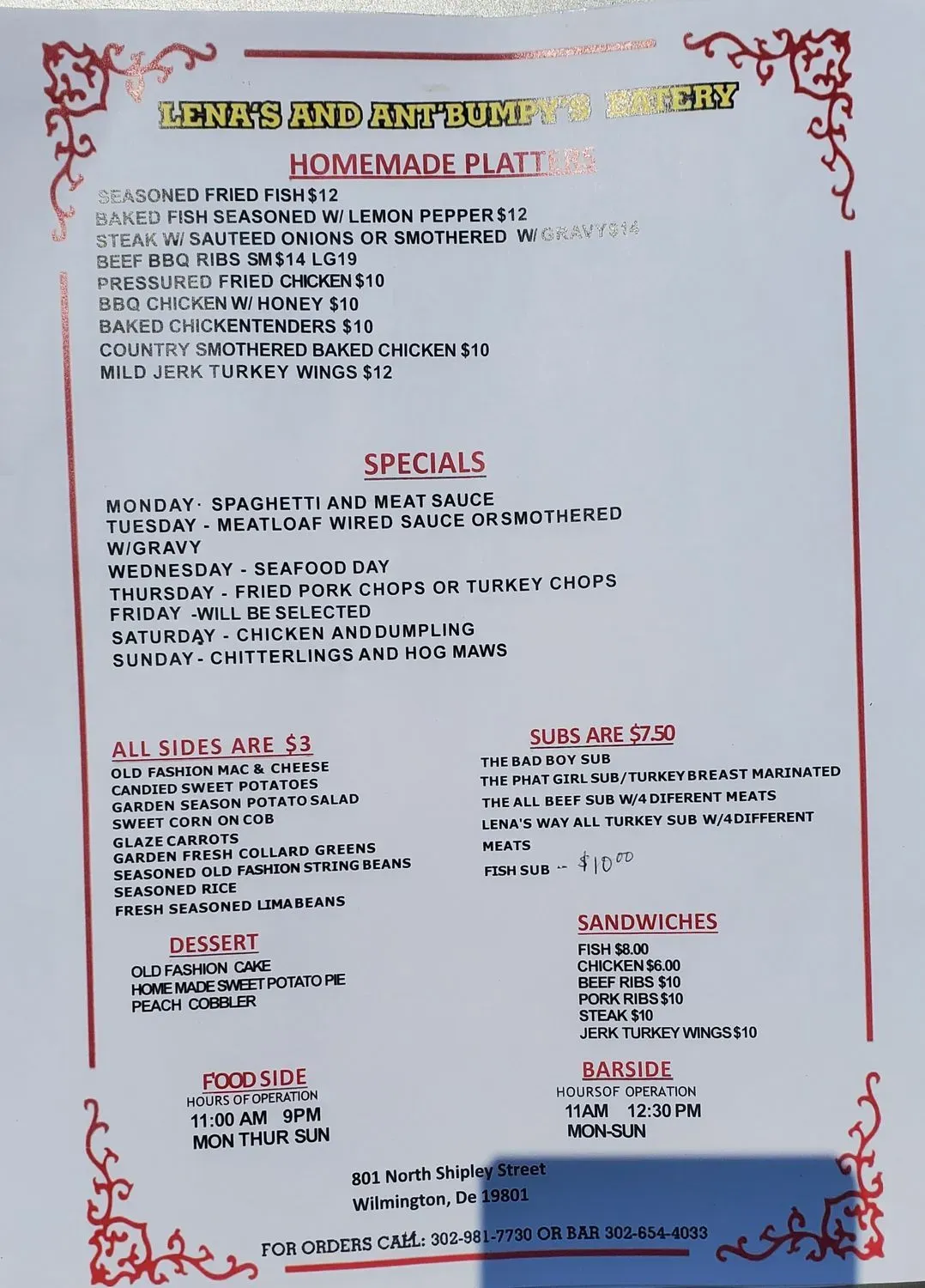 Menu 3