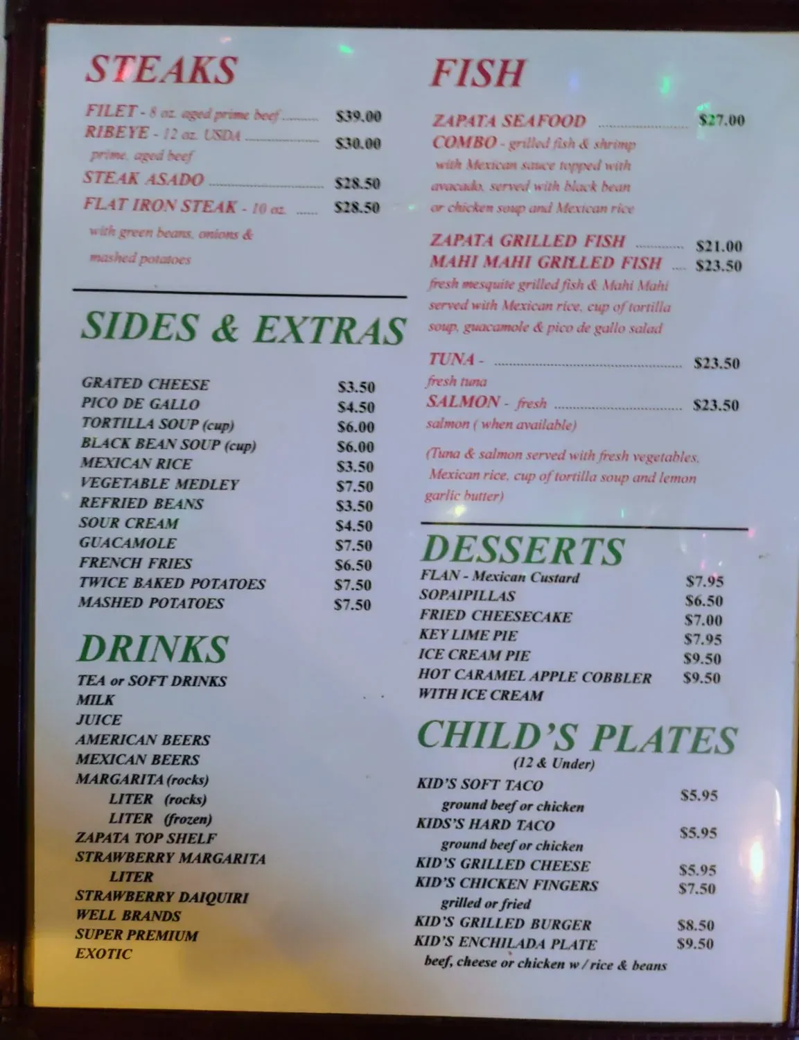 Menu 1