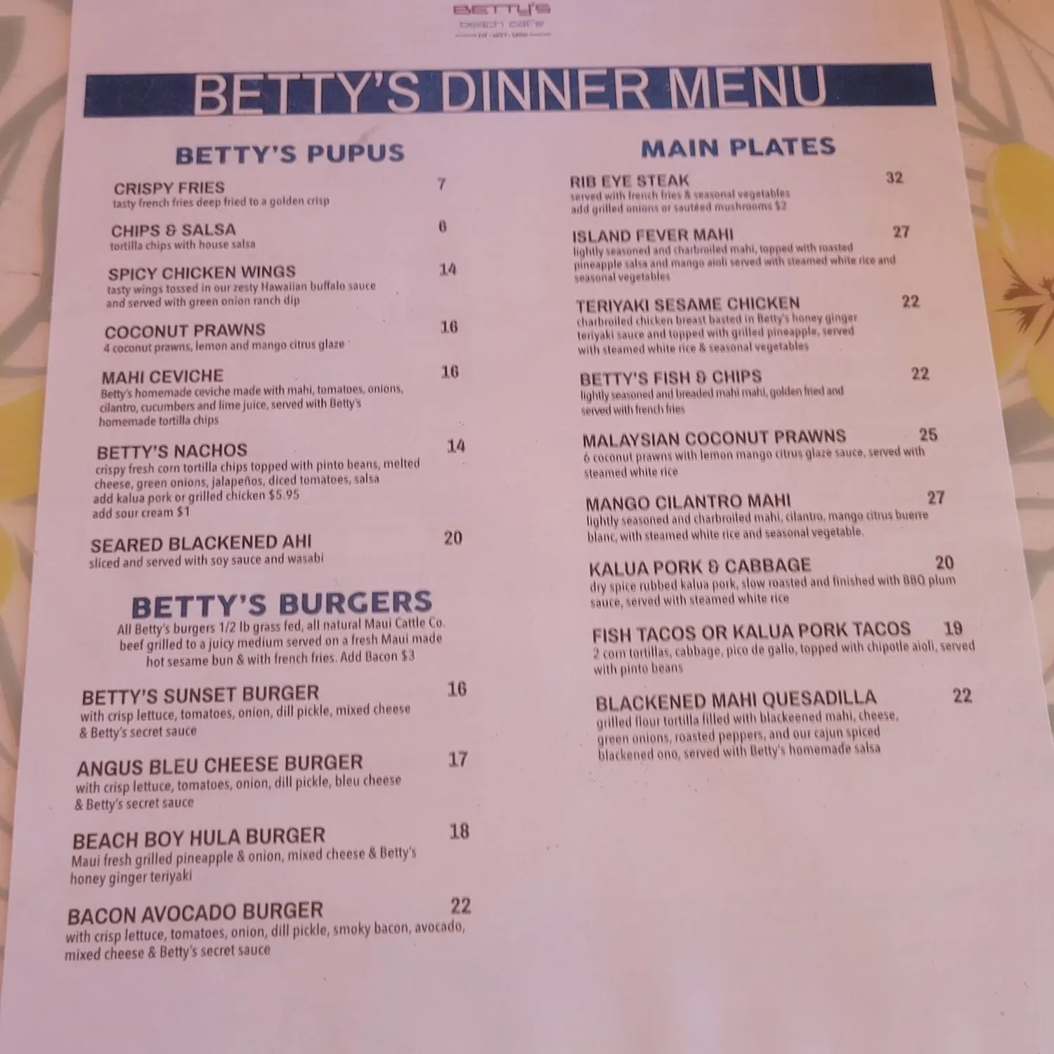 Menu 1