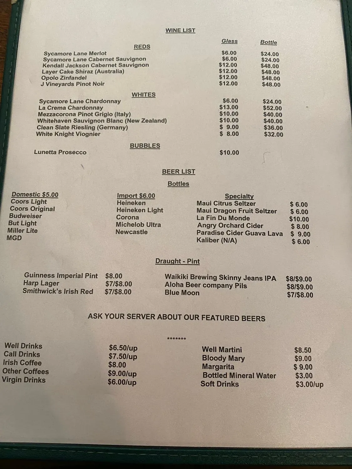 Menu 1