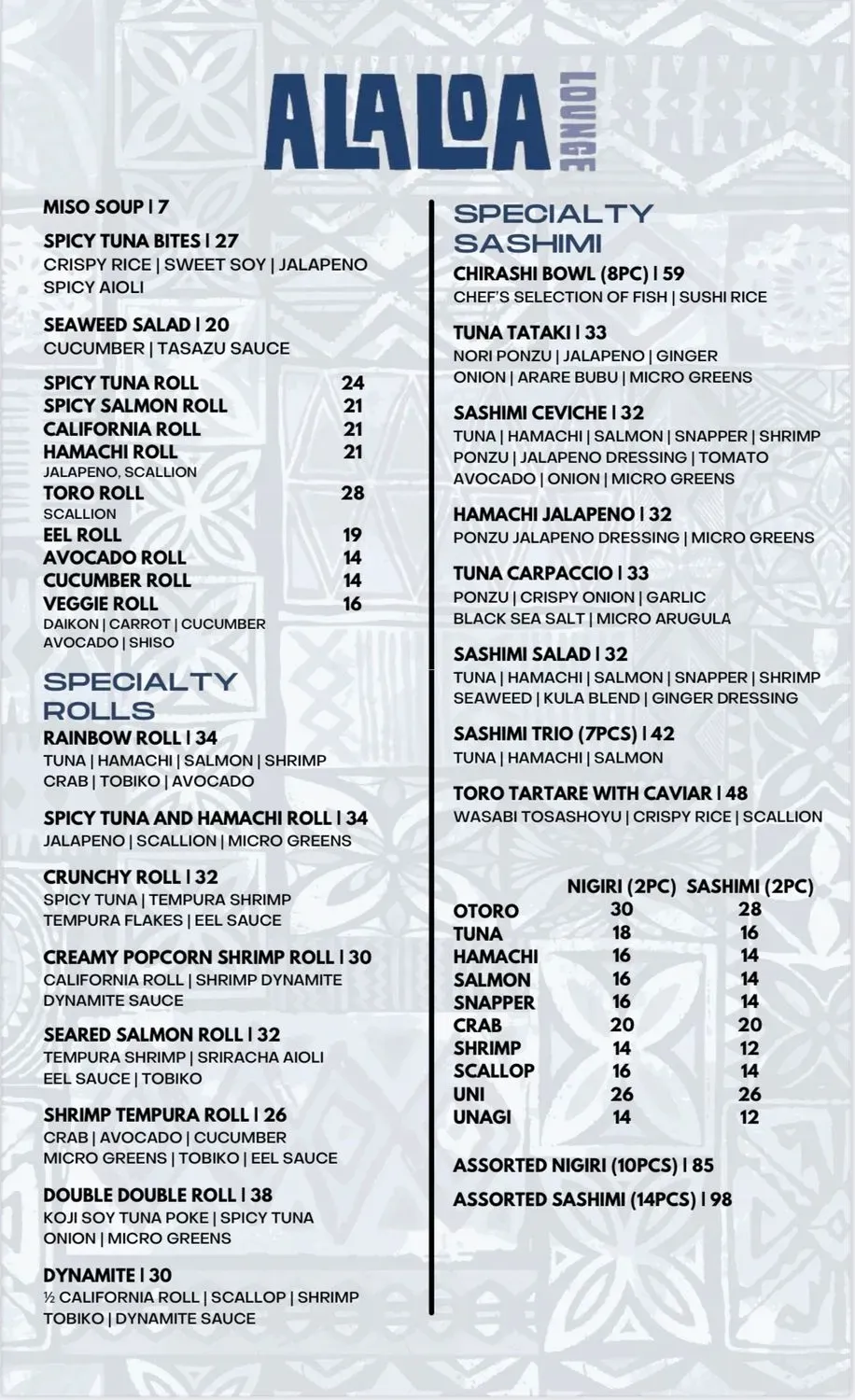 Menu 1