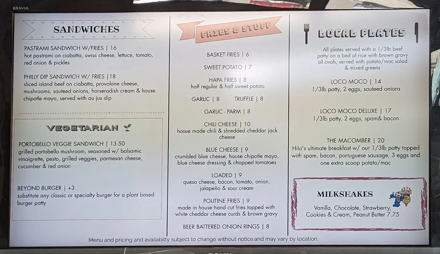 Menu 1