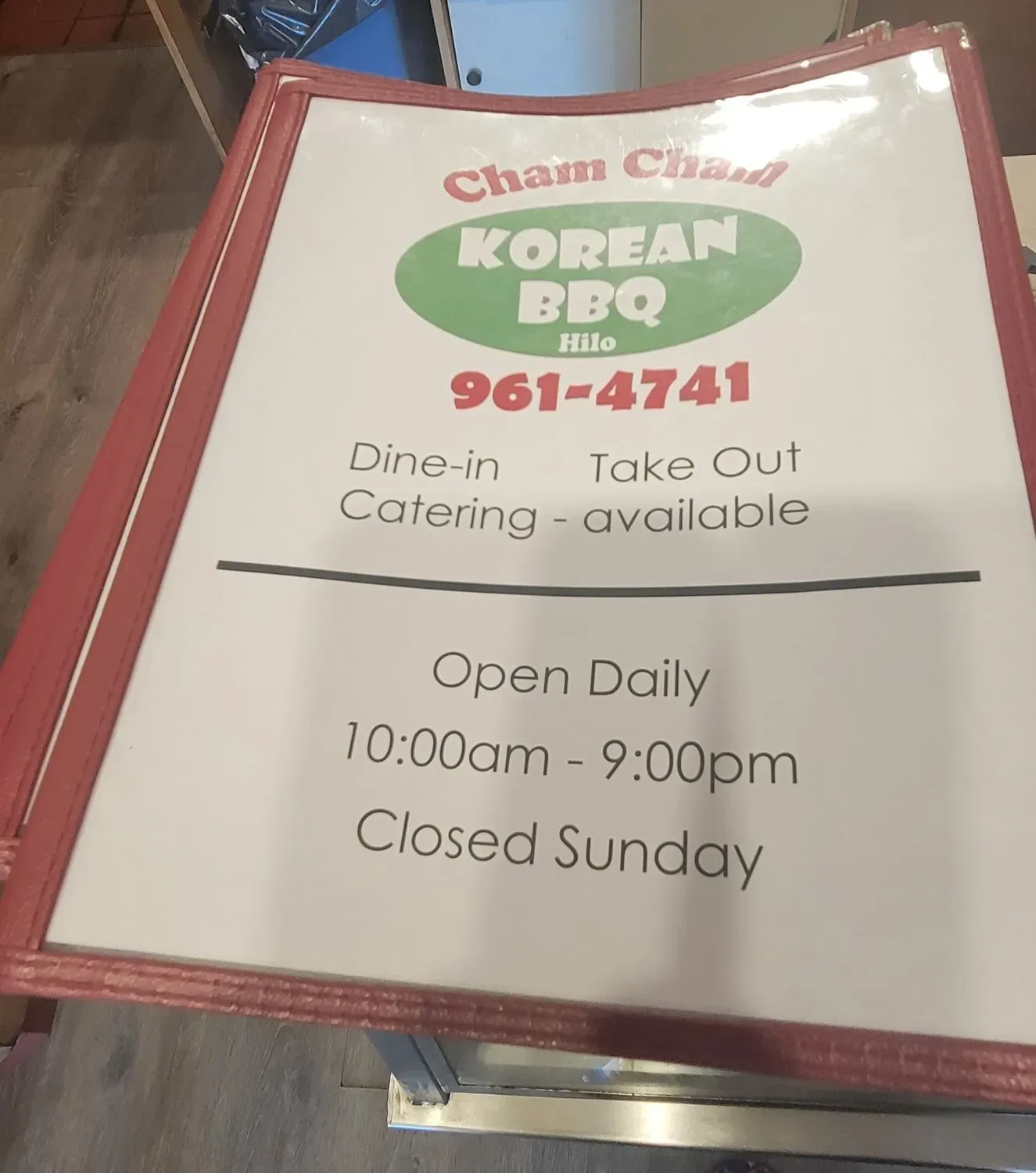 Menu 5