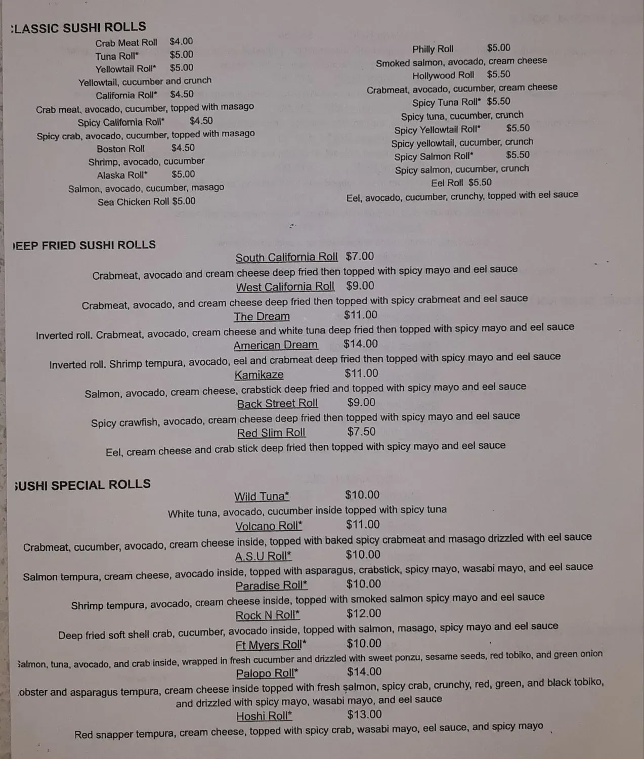 Menu 5