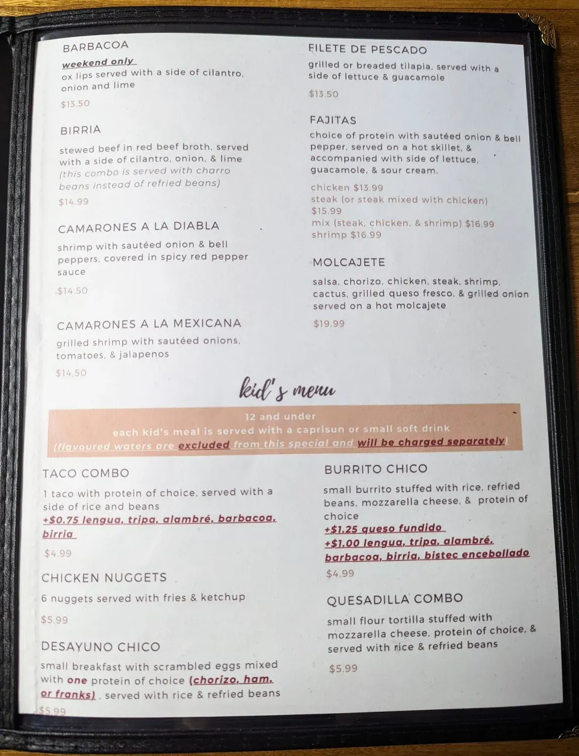 Menu 1