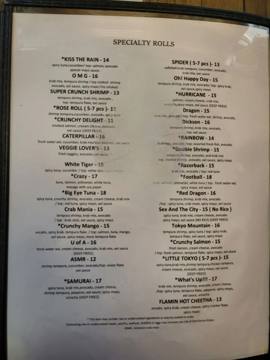 Menu 6