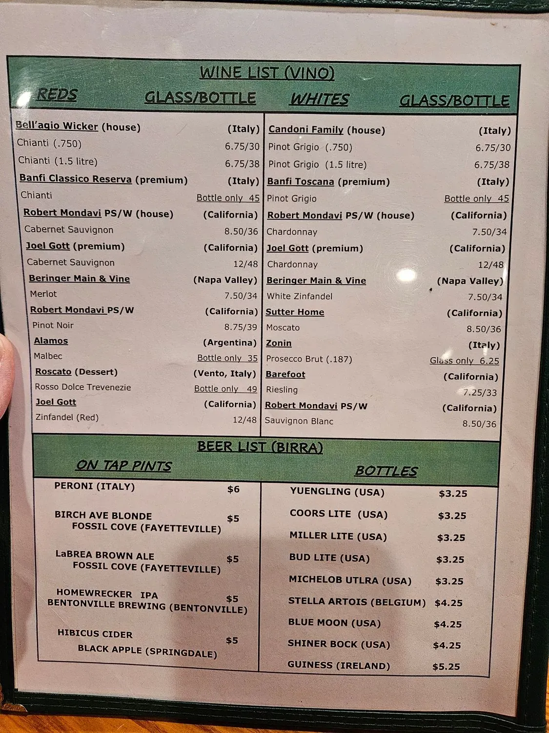 Menu 1