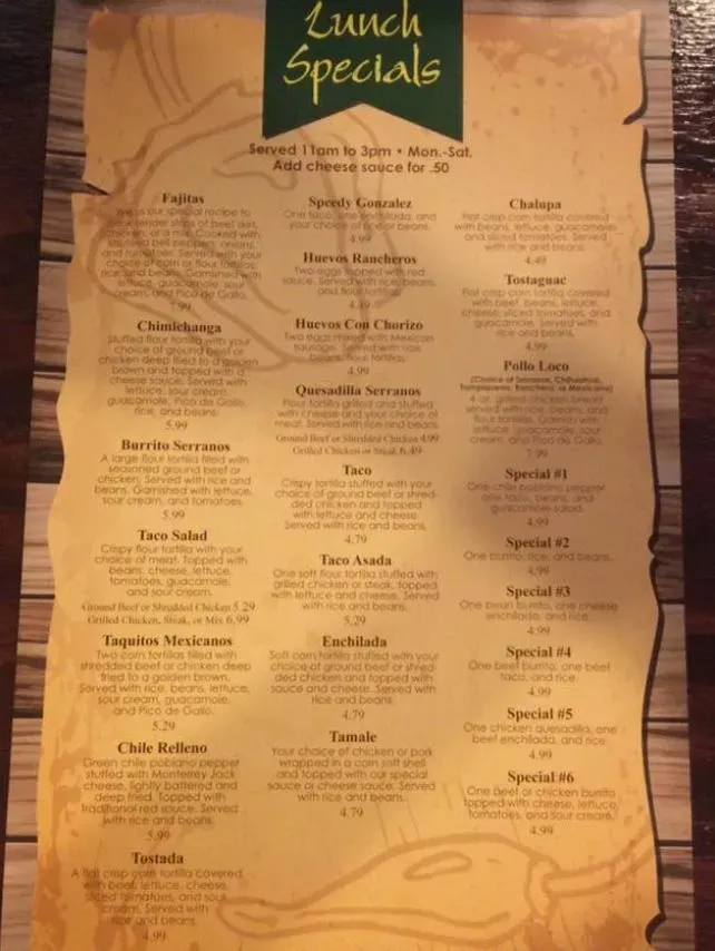 Menu 5