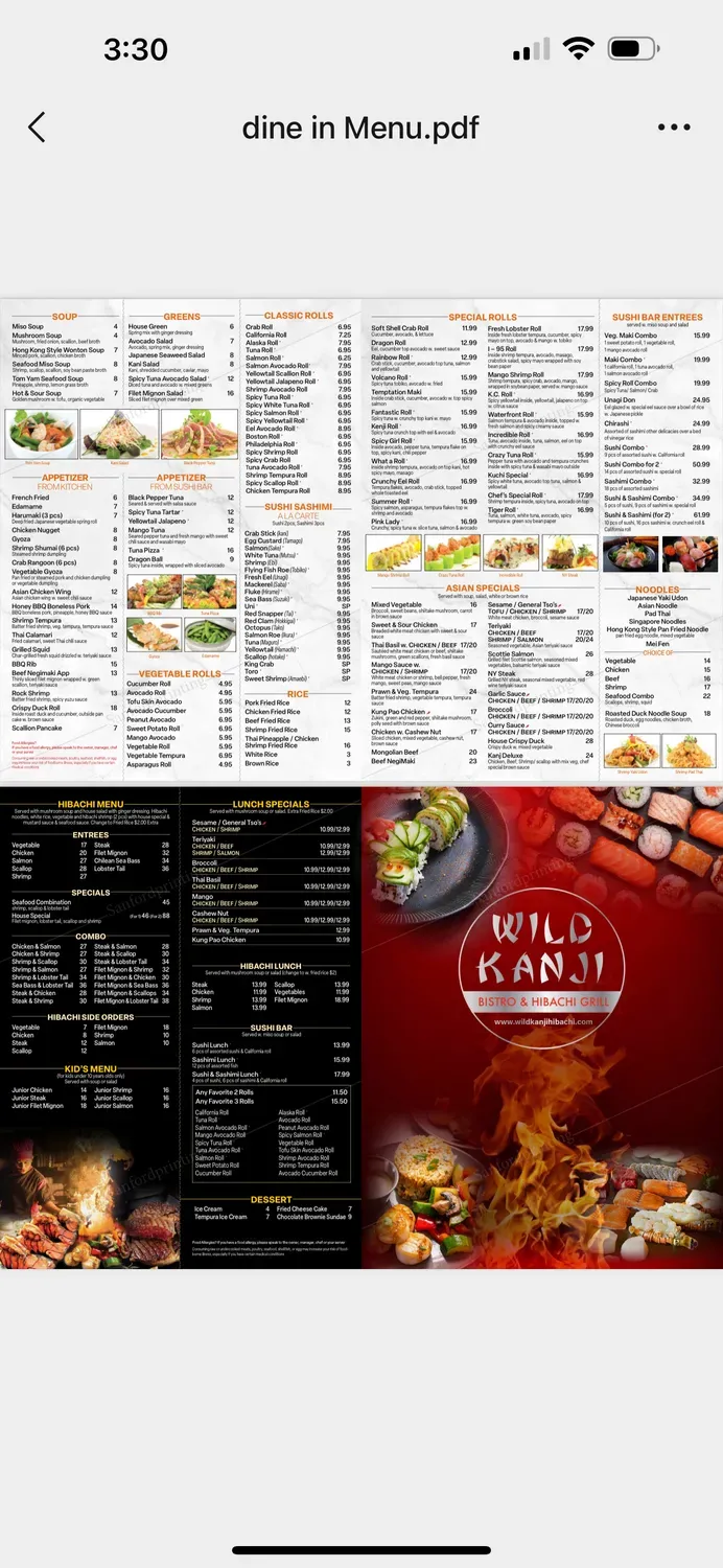 Menu 1