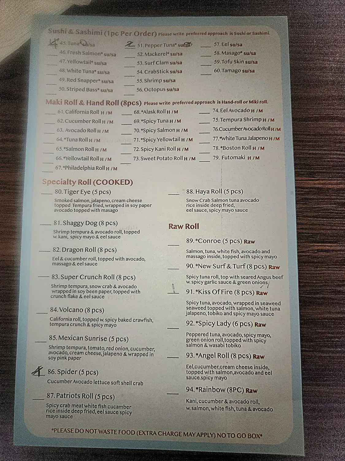 Menu 4