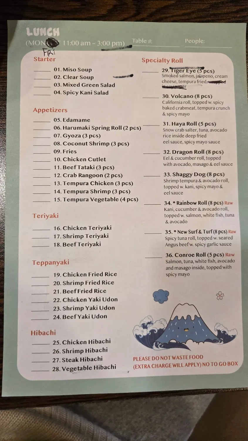 Menu 1