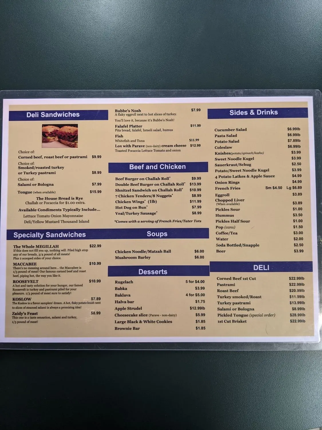 Menu 1