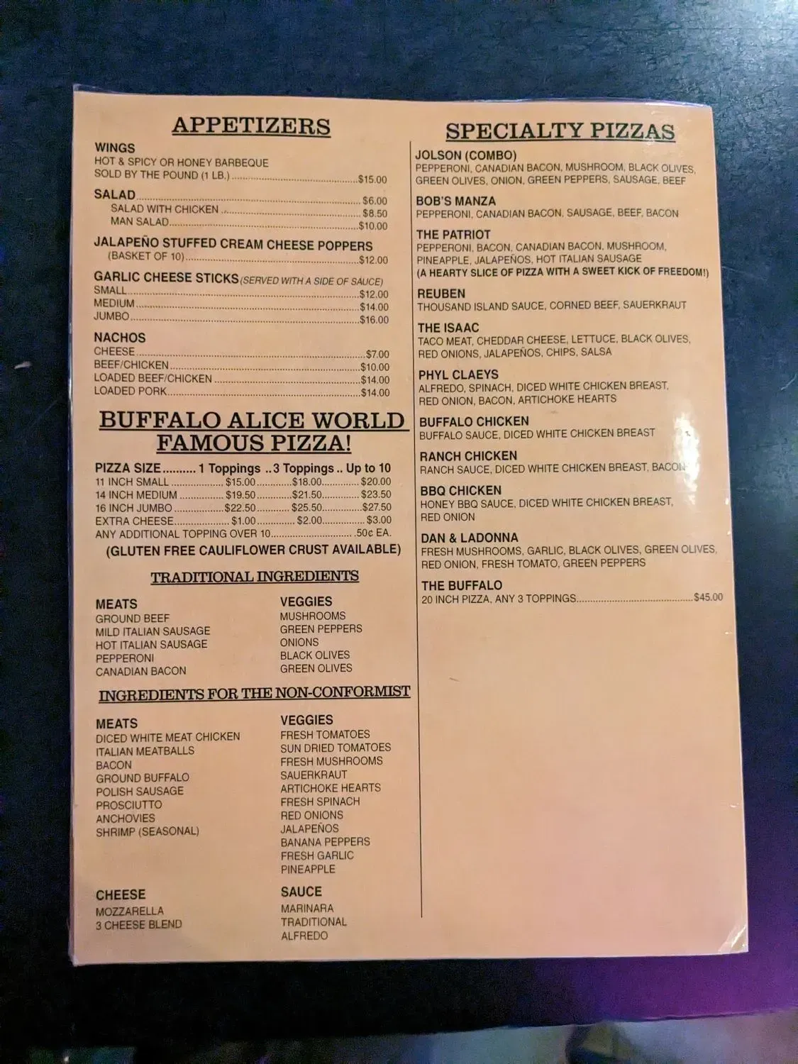 Menu 1