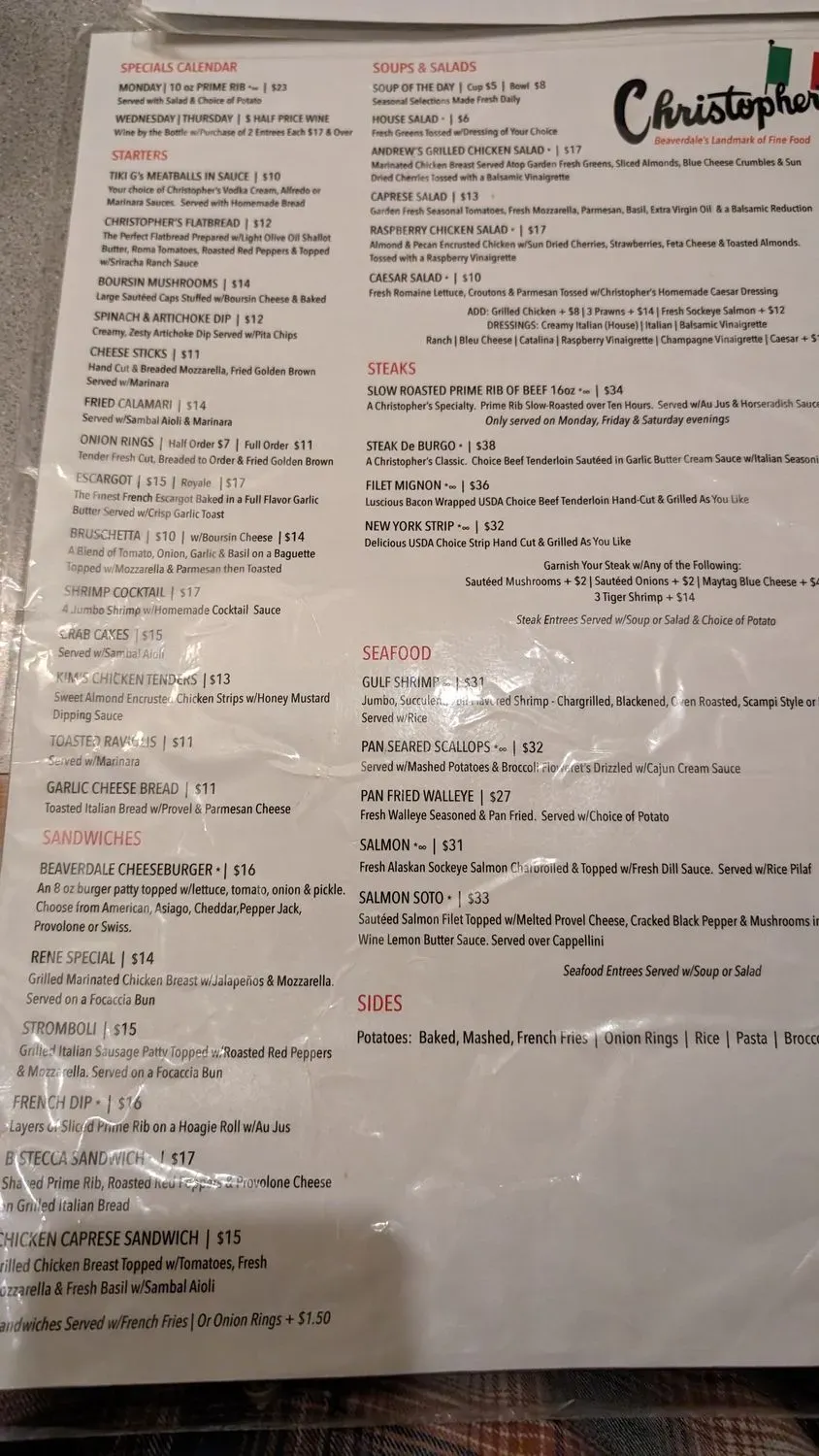 Menu 1