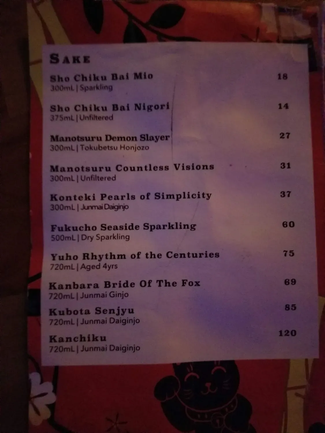 Menu 5