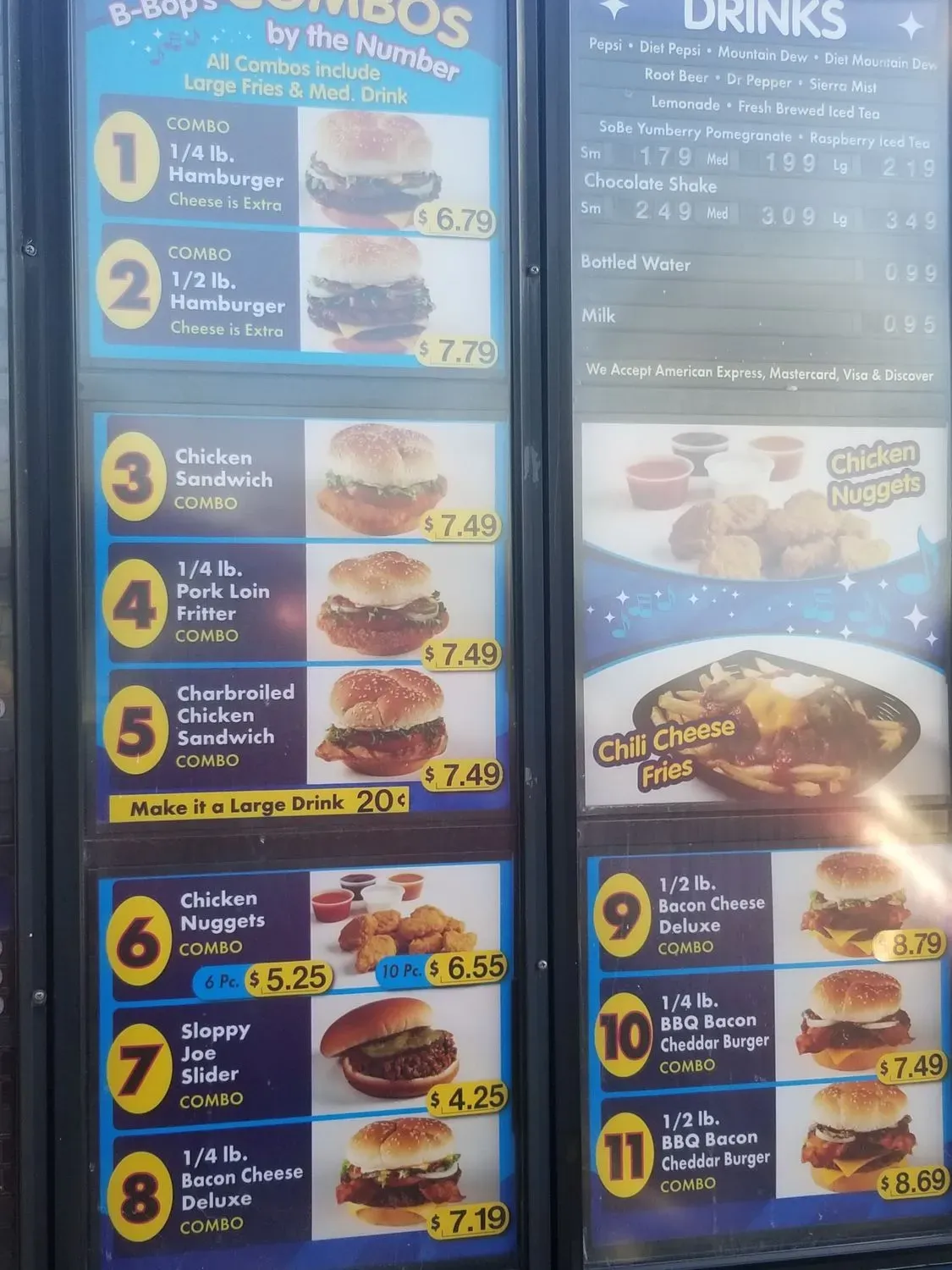 B-Bop's Menu - Updated October 2025