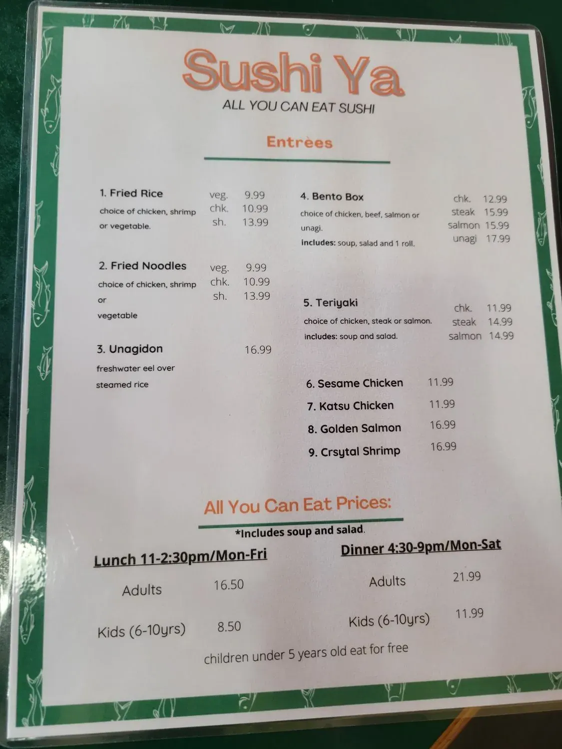 Menu 6