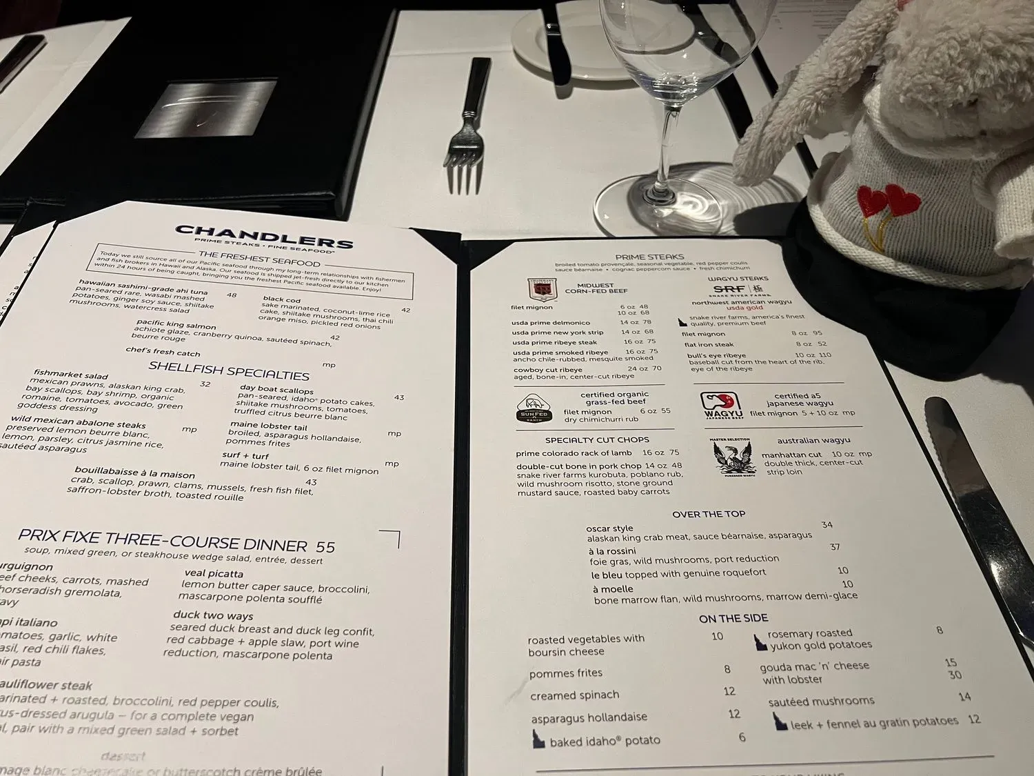 Chandlers Prime Steaks & Fine Seafood Menu - Updated October 2025