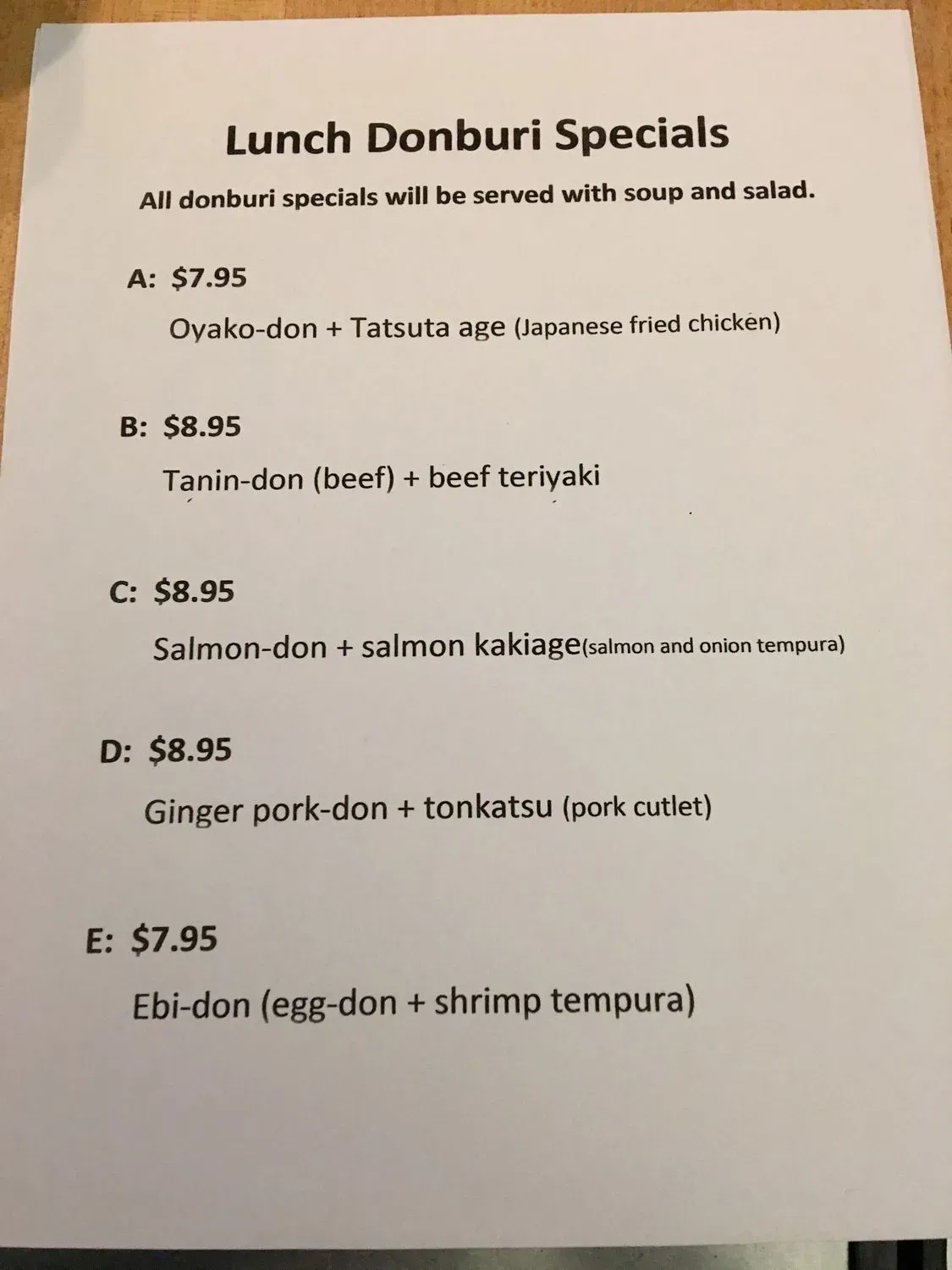 Menu 1