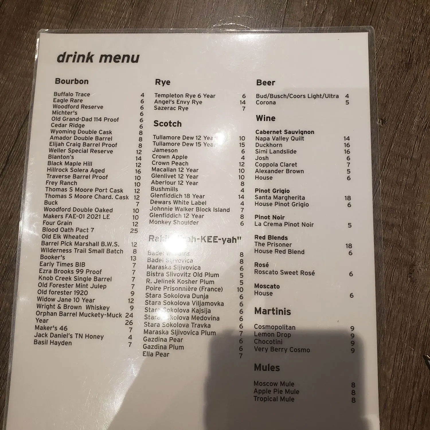 Menu 1