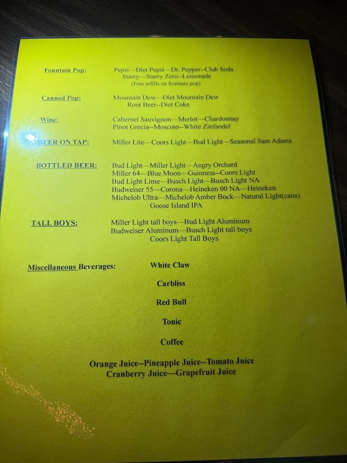 Menu 2