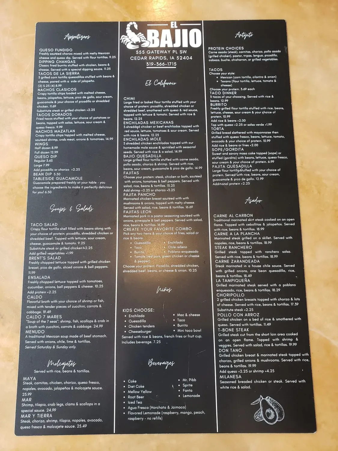 Menu 1