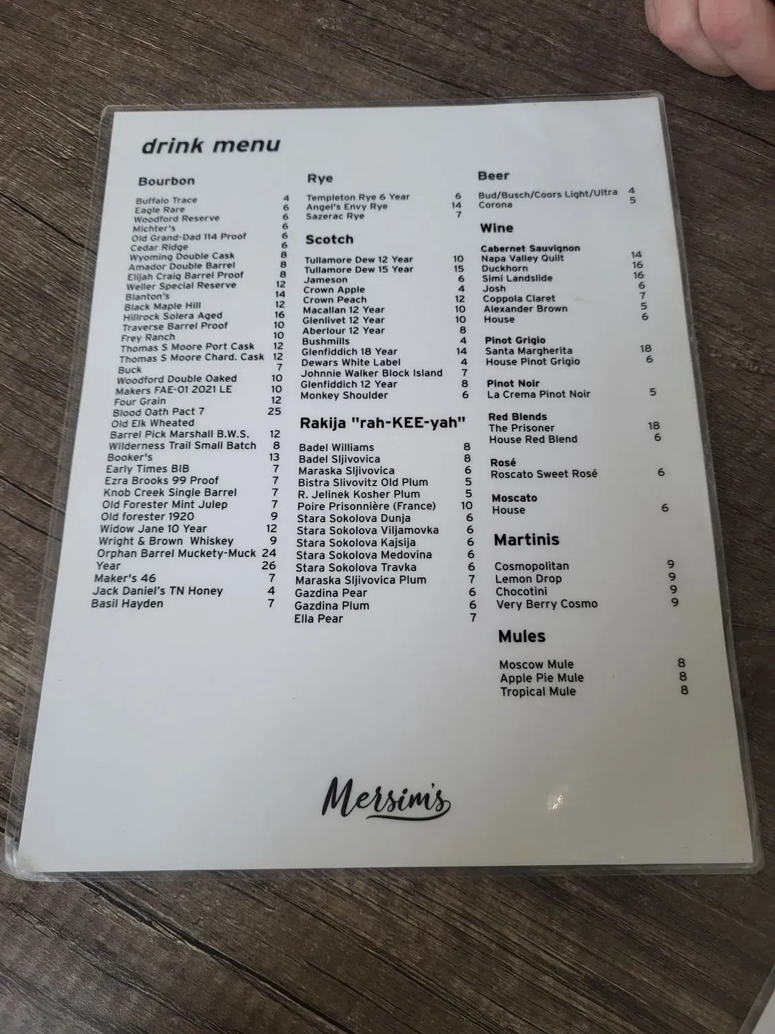 Menu 5