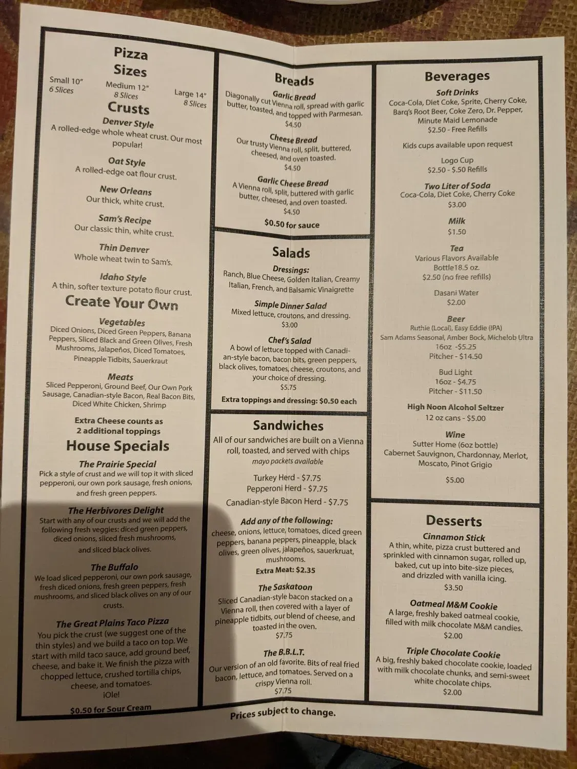 Menu 2