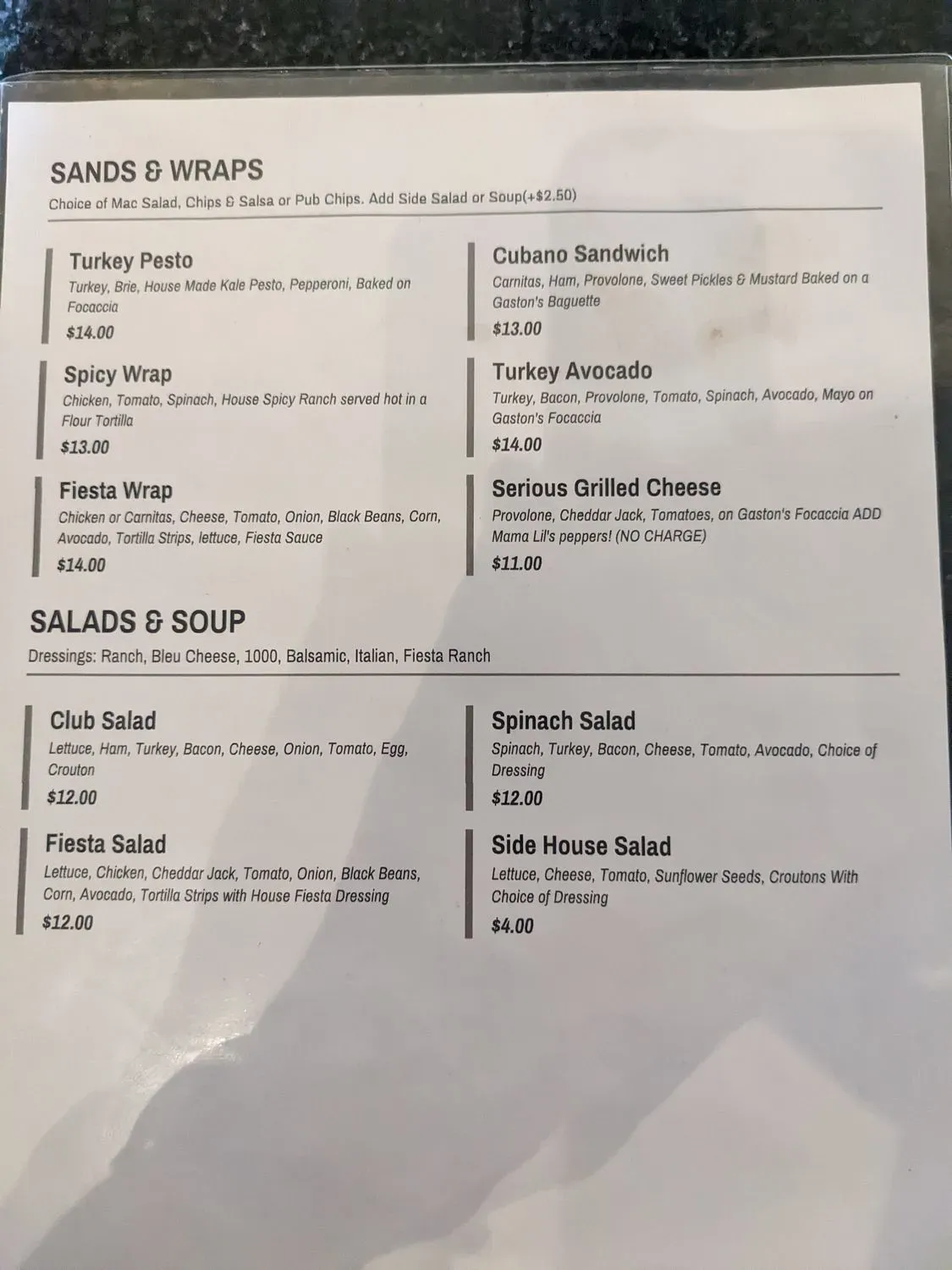 Menu 4