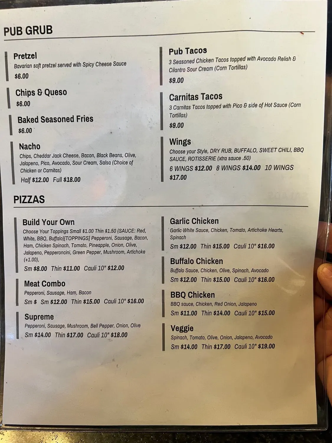 Menu 1