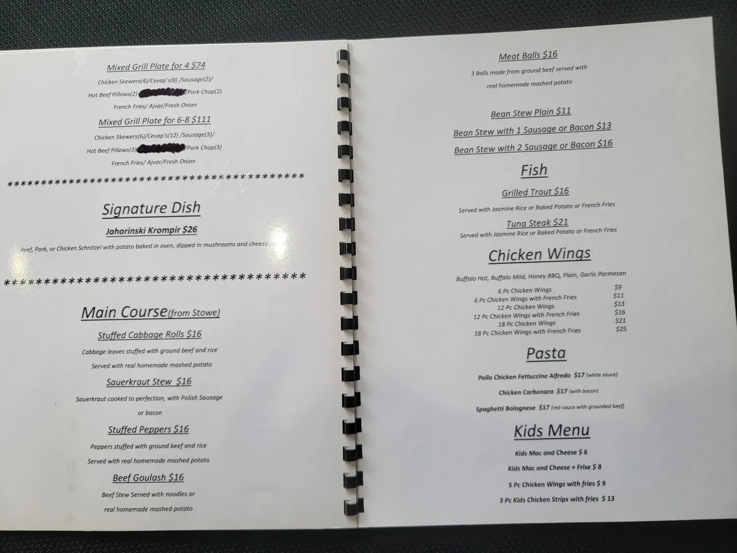 Menu 1