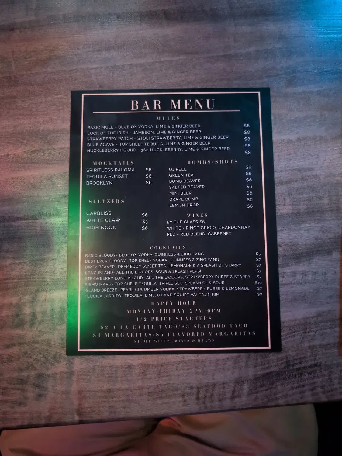 Menu 1