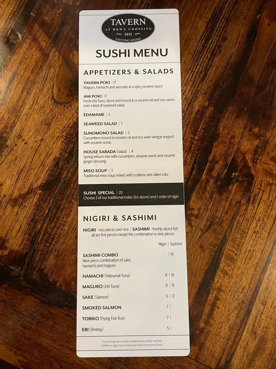 Menu 5