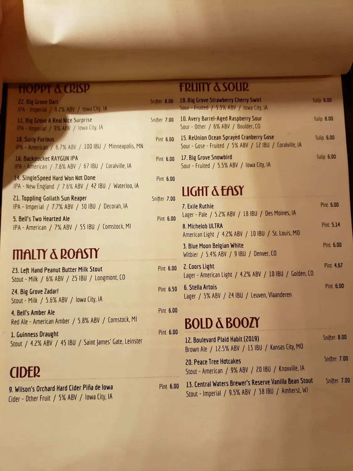 Menu 1