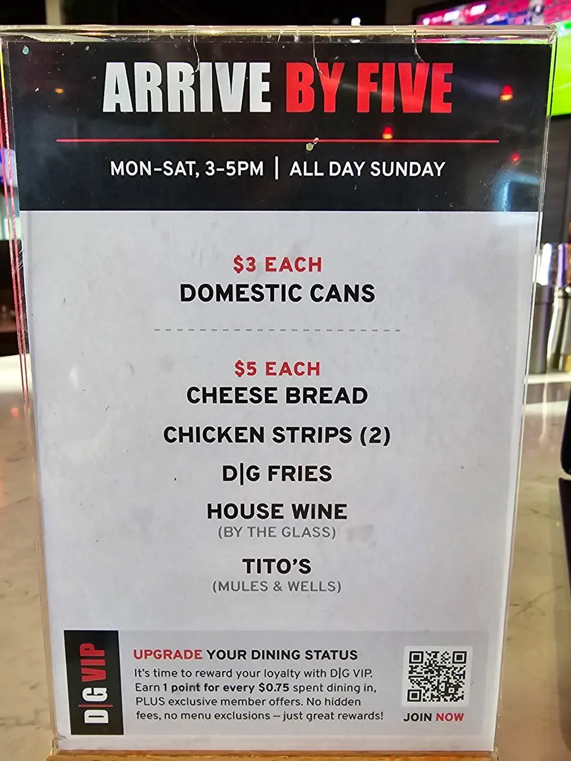 Destination Grille Menu - Updated October 2025