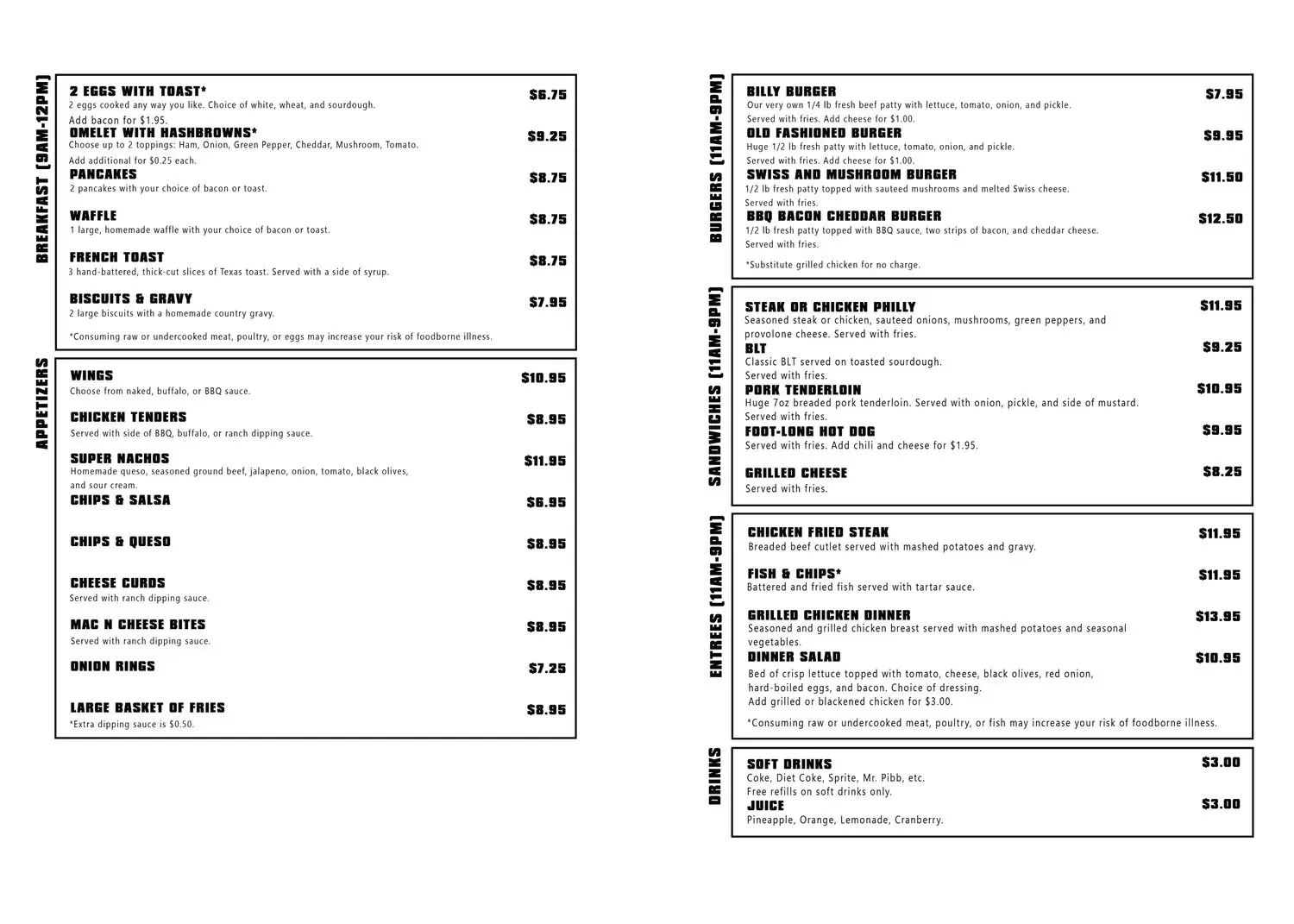 Menu 1