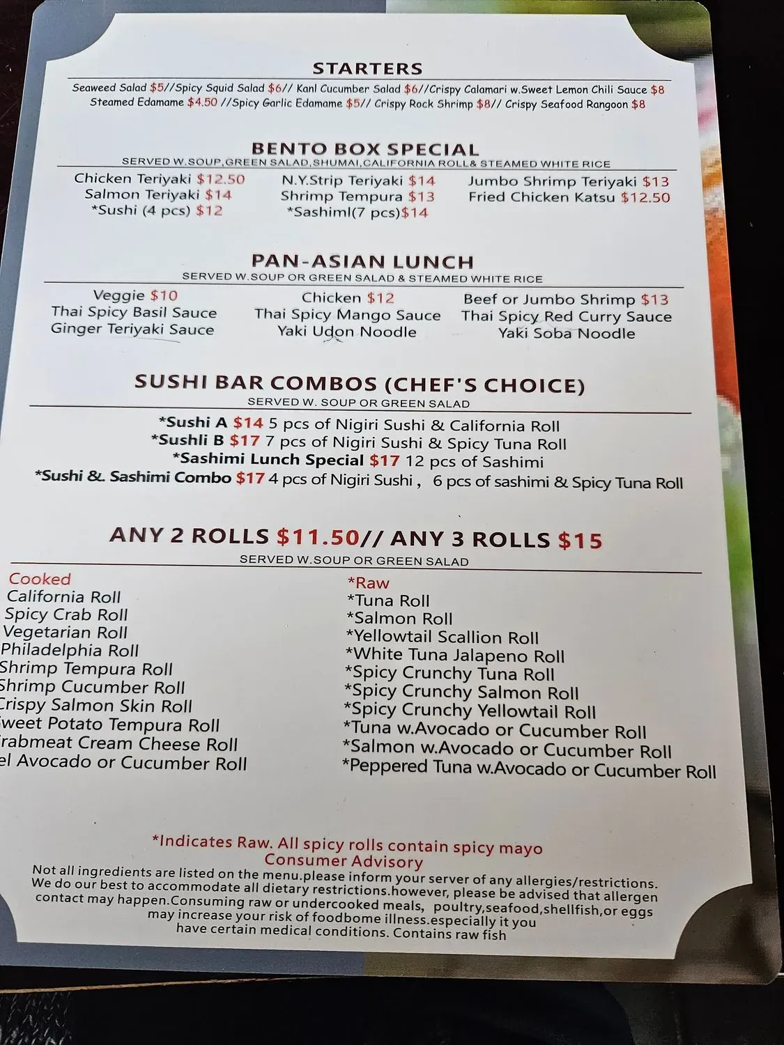 Menu 2