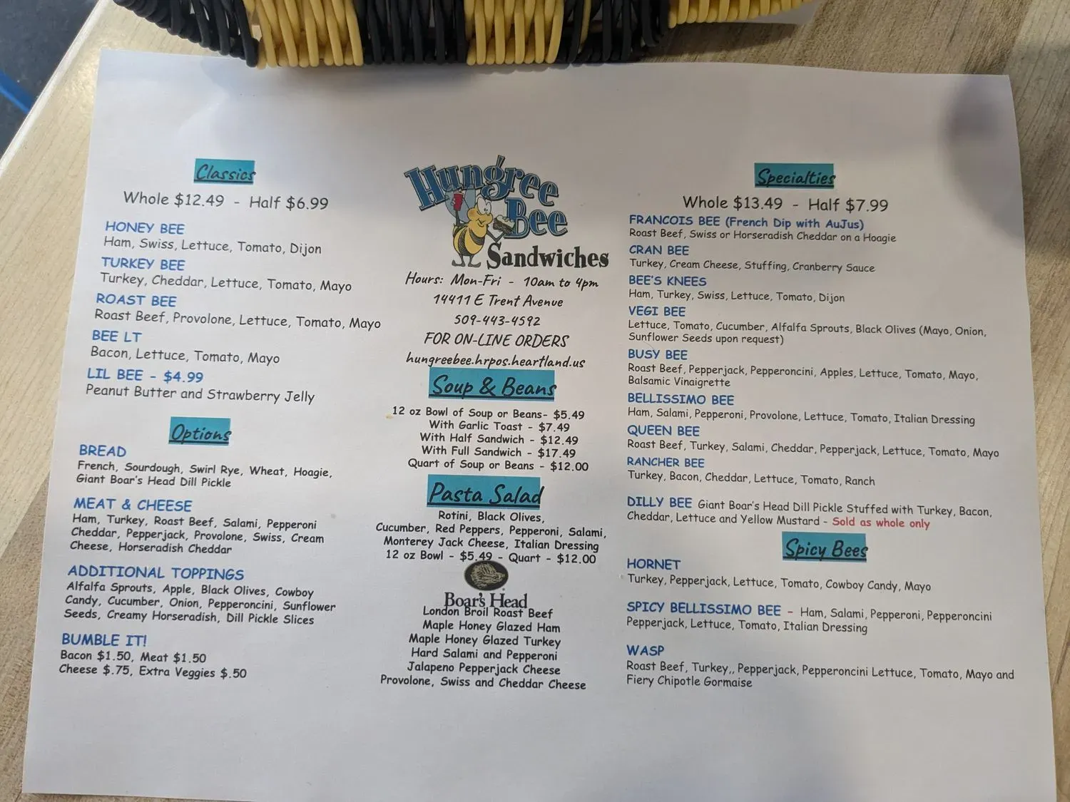 Menu 1