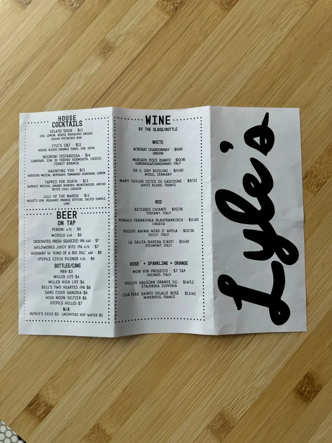 Menu 1